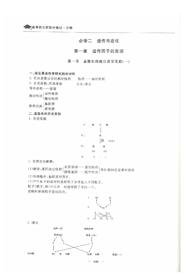 生物高考状元班提分笔记_高中三年全科资料_高中_高中1_《高考状元班提分笔记》