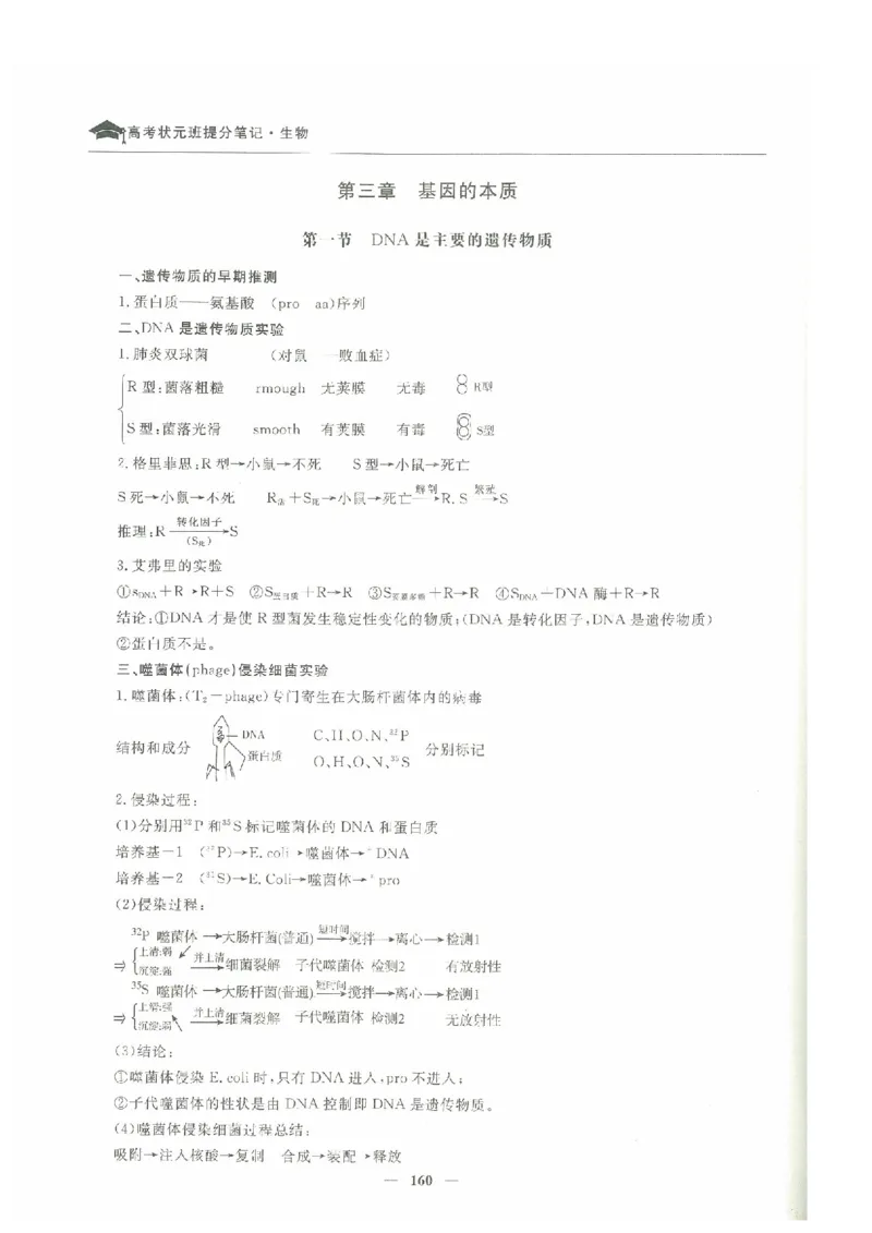 生物高考状元班提分笔记_高中三年全科资料_高中_高中1_《高考状元班提分笔记》