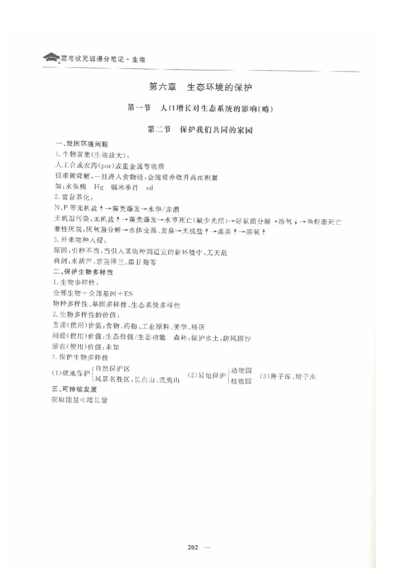 生物高考状元班提分笔记_高中三年全科资料_高中_高中1_《高考状元班提分笔记》