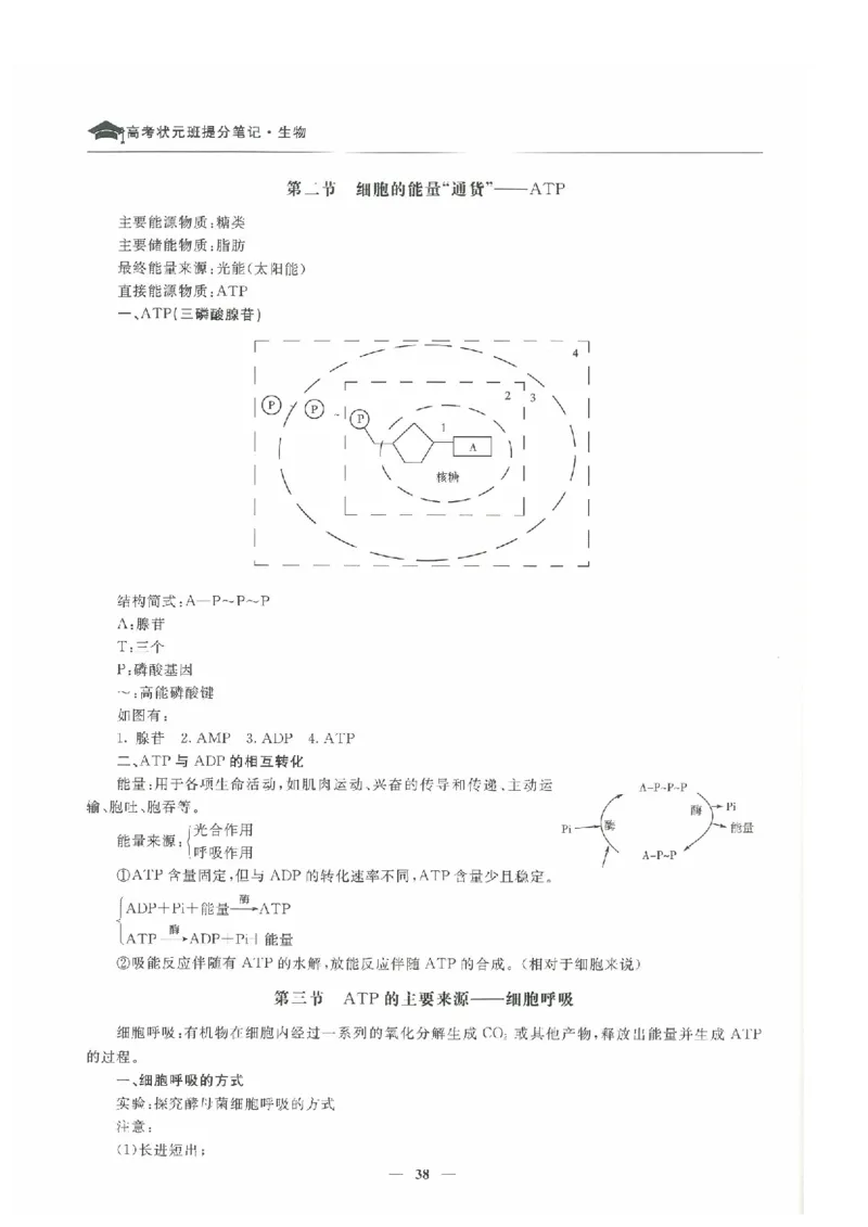 生物高考状元班提分笔记_高中三年全科资料_高中_高中1_《高考状元班提分笔记》