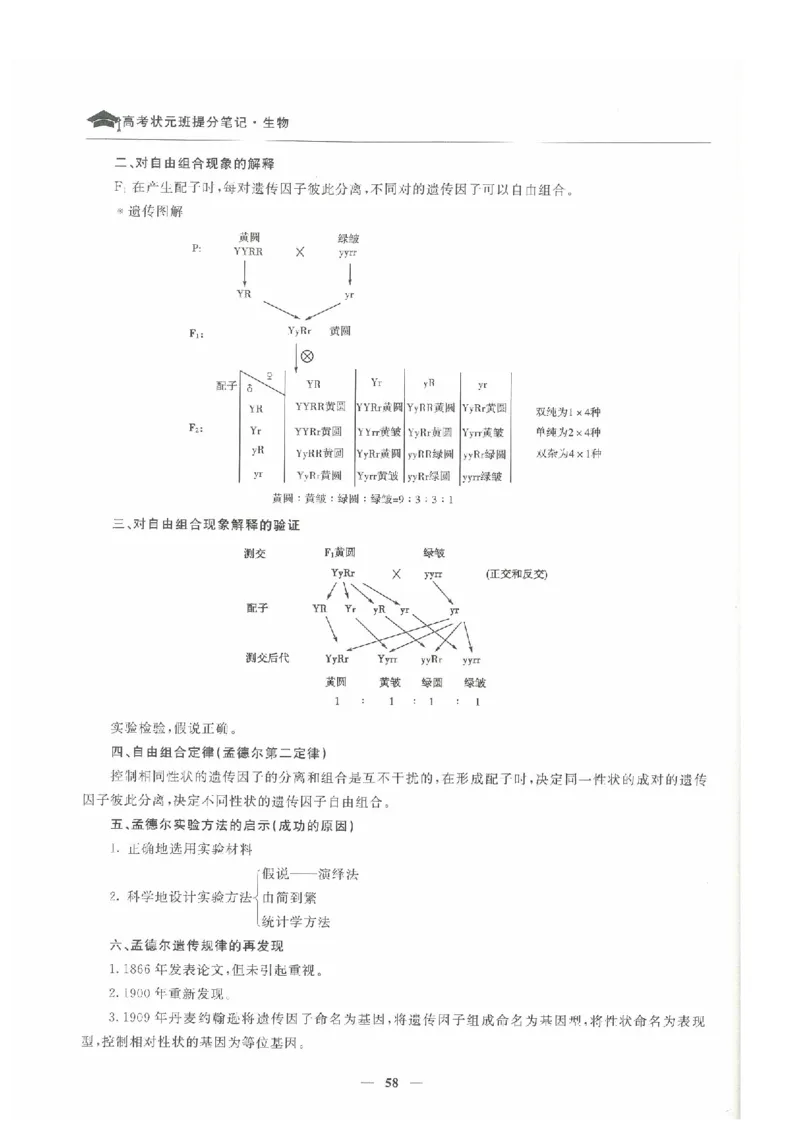 生物高考状元班提分笔记_高中三年全科资料_高中_高中1_《高考状元班提分笔记》