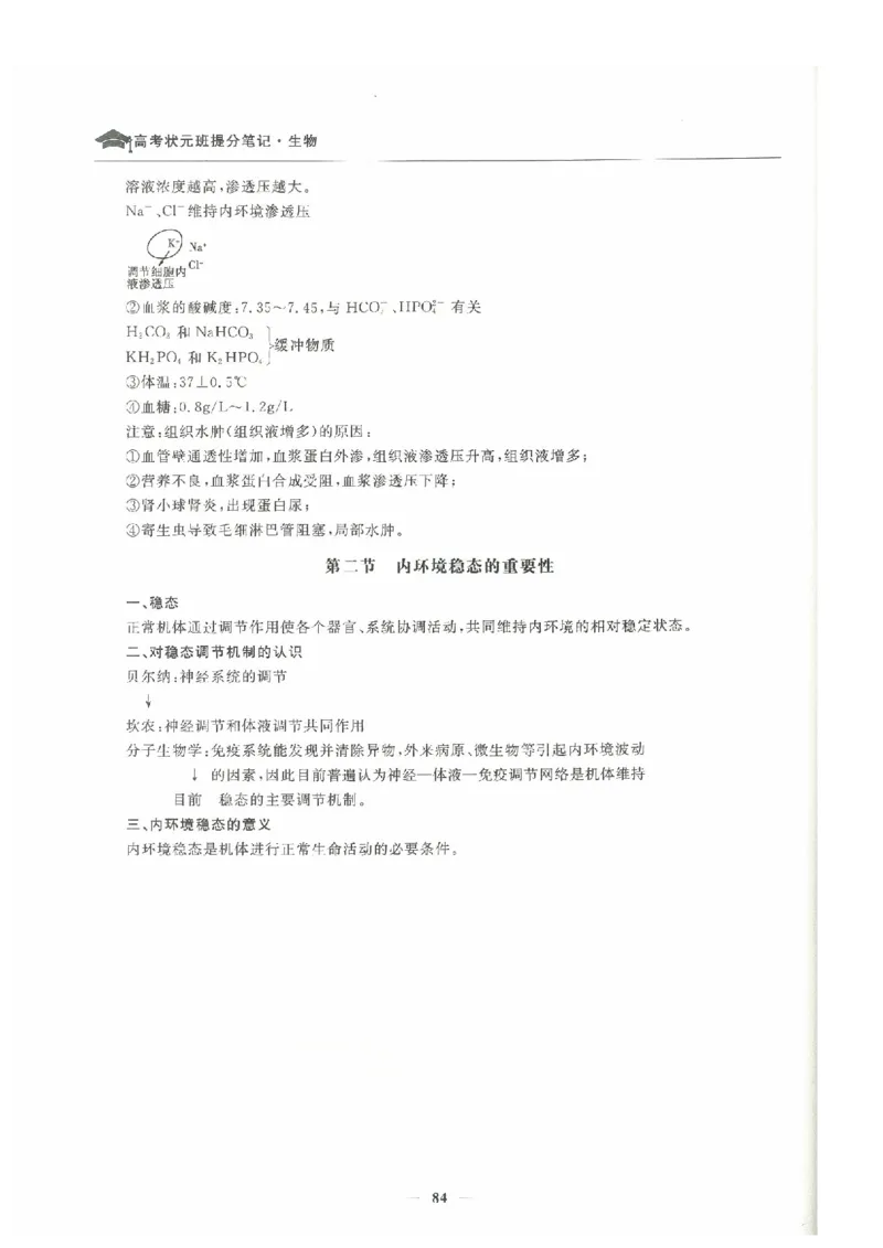 生物高考状元班提分笔记_高中三年全科资料_高中_高中1_《高考状元班提分笔记》