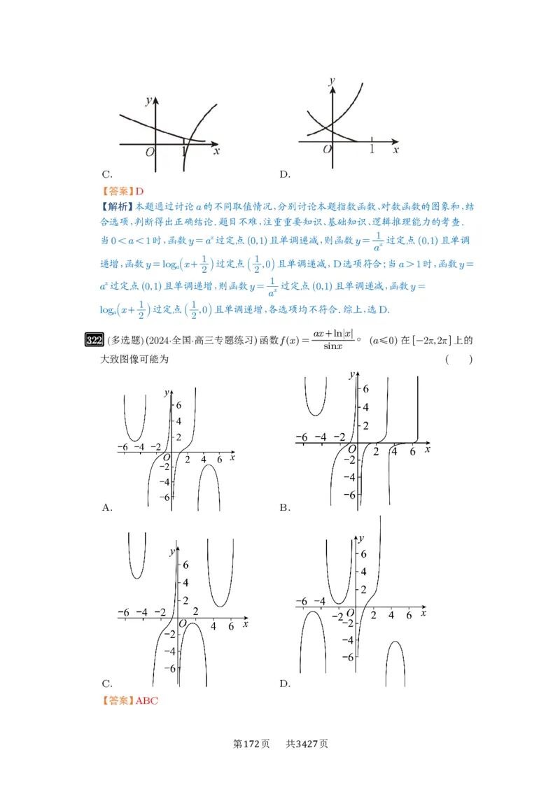 第11讲函数的图像_高中三年全科资料_高考数学《必刷5000题》2025版_2025高考数学必刷5000题（解析版分章节PDF）