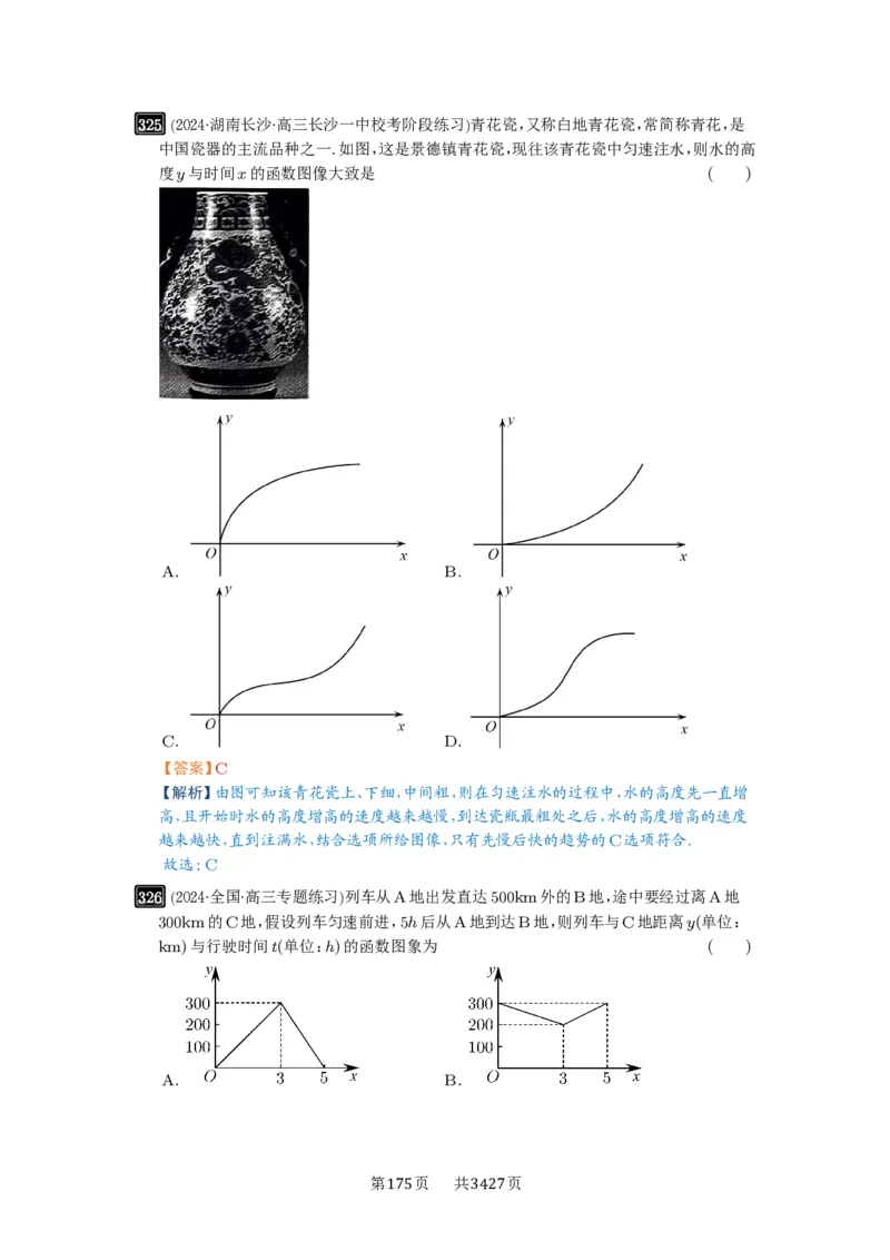 第11讲函数的图像_高中三年全科资料_高考数学《必刷5000题》2025版_2025高考数学必刷5000题（解析版分章节PDF）