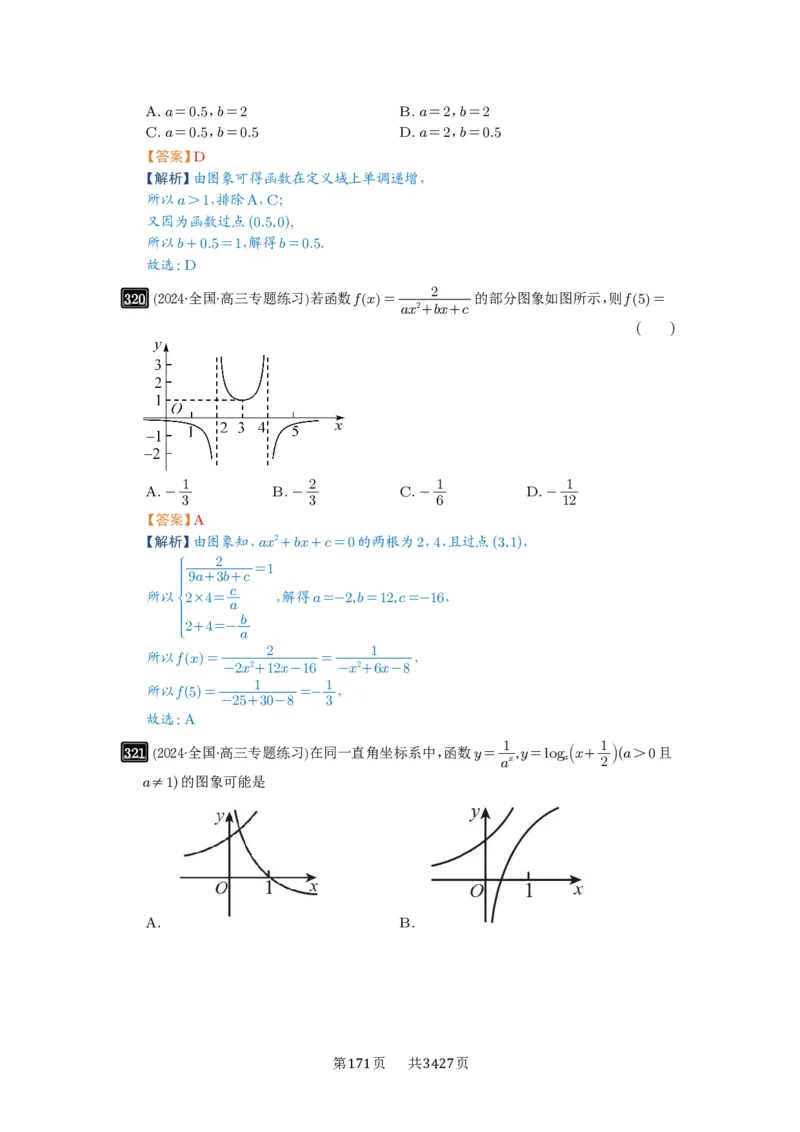 第11讲函数的图像_高中三年全科资料_高考数学《必刷5000题》2025版_2025高考数学必刷5000题（解析版分章节PDF）