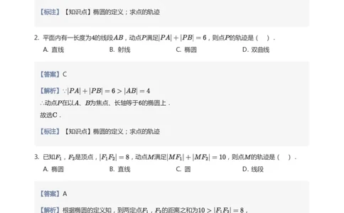 椭圆的定义与方程题集(教师版)_高中三年全科资料_高中_学而思高中数学（暑假衔接）面授升高..高二.高三_学而思面授班升高二暑期讲义+题集