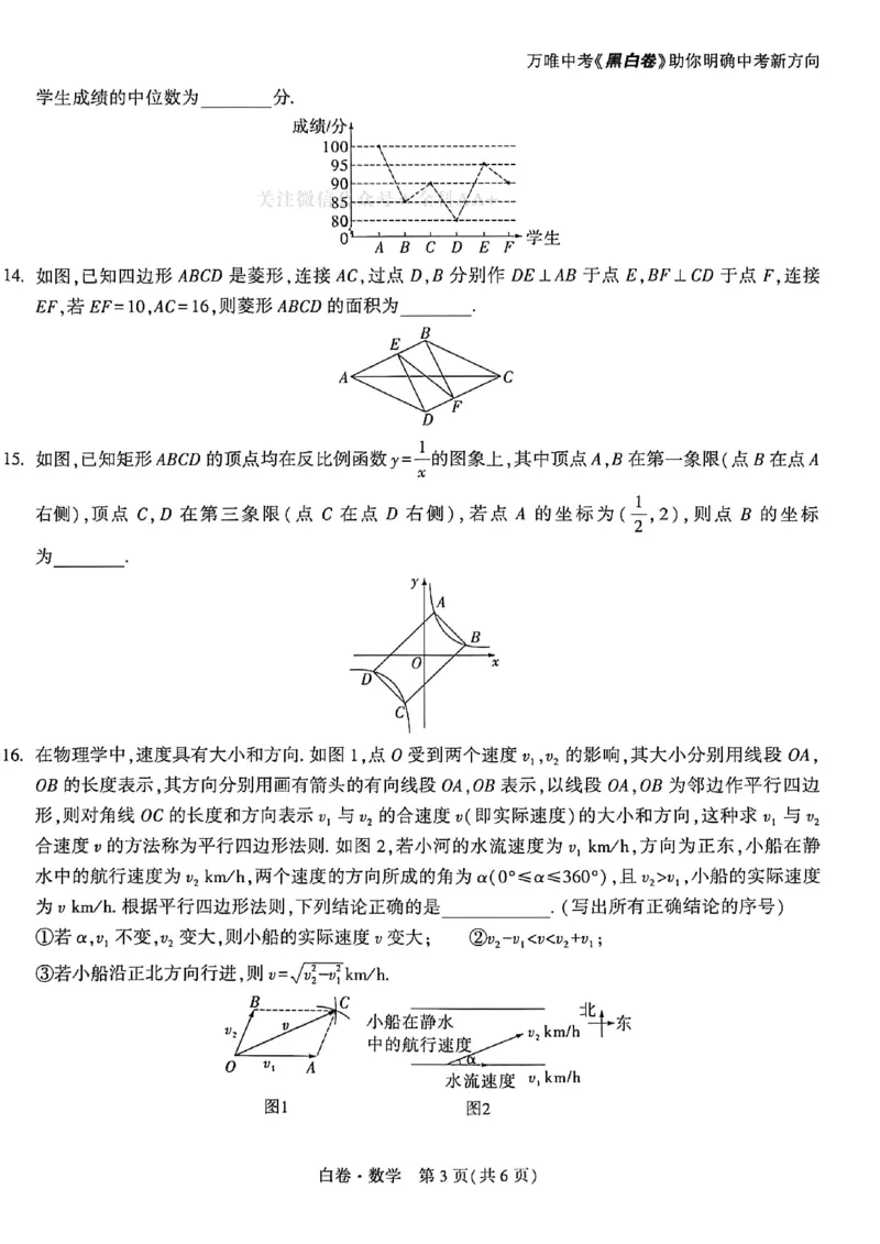 2026《万唯中考&bull;福建黑白卷》数学白卷_2026中考押题卷合集_2026《万唯中考黑白卷》地方版(1)_2026《万唯中考&bull;福建黑白卷》7科_2026《万唯中考&bull;福建黑白卷》数学