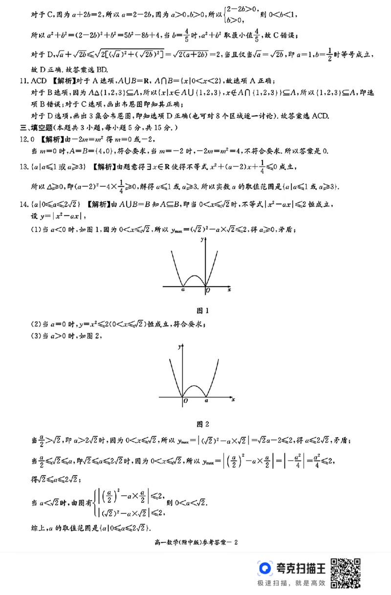湖南师大附中2024-2025学年度高一第一学期第一次大练习_高中三年全科资料_高一数学考试试题