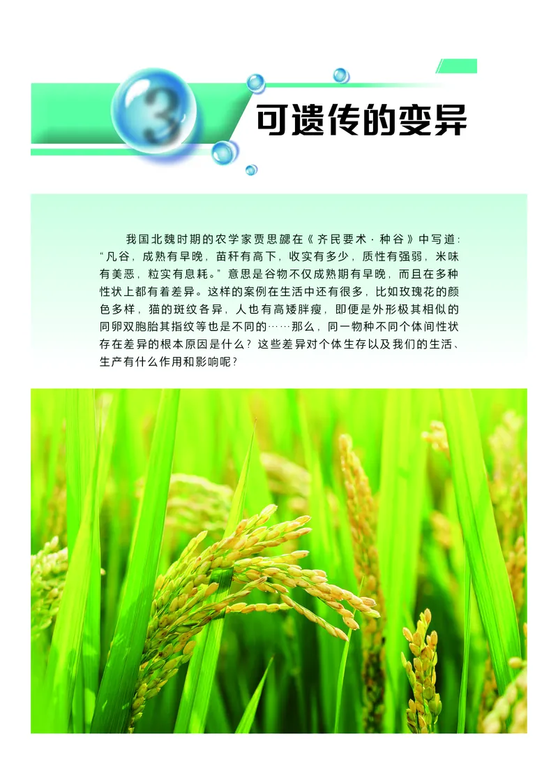 普通高中教科书生物学必修2遗传与进化_高中三年全科资料_高中_高中电子教材_高中生物学_沪科技版