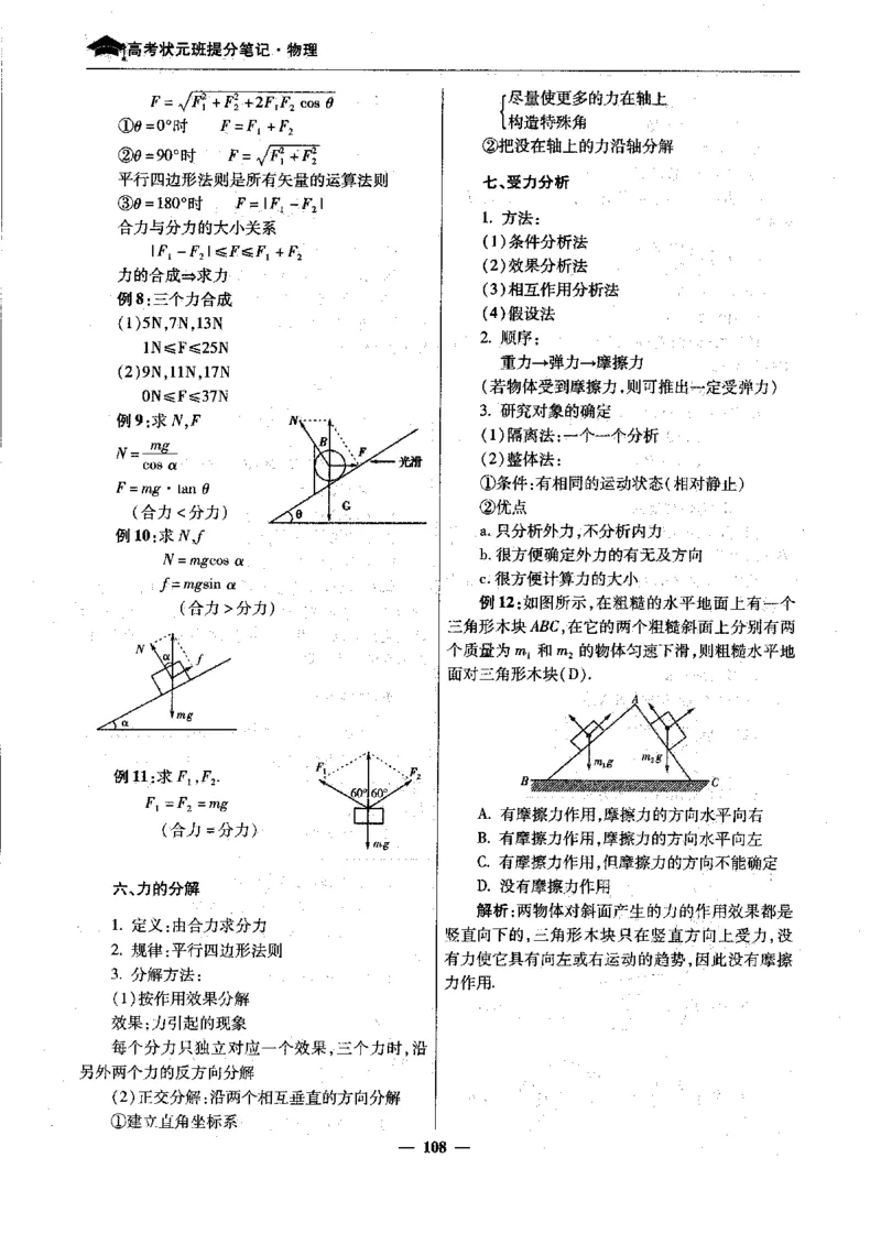 物理高考状元班提分笔记_高中三年全科资料_高中_高中1_《高考状元班提分笔记》
