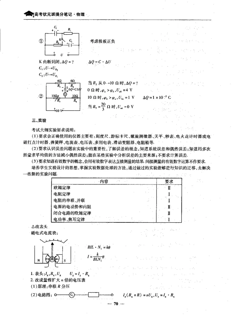 物理高考状元班提分笔记_高中三年全科资料_高中_高中1_《高考状元班提分笔记》