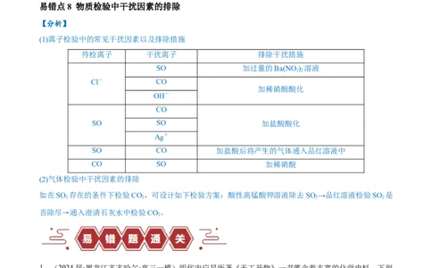 易错类型17物质的分离、提纯与鉴别（8大易错点）（解析版）_高中三年全科资料_高中_15高中全科《高考易错题》2025版_高考化学备战2025年高考易错题（新全国通用）