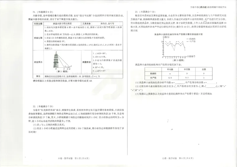 2026《万唯中考&bull;陕西黑白卷》数学白卷_2026中考押题卷合集_2026《万唯中考黑白卷》地方版(1)_2026《万唯中考&bull;陕西黑白卷》7科_2026《万唯中考&bull;陕西黑白卷》数学