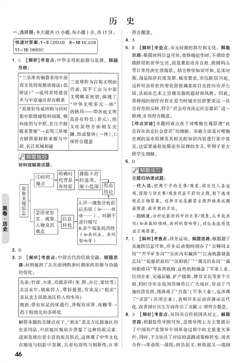 2026《万唯中考&bull;重庆黑白卷》历史黑卷答案_2026中考押题卷合集_2026《万唯中考黑白卷》地方版(1)_2026《万唯中考&bull;重庆黑白卷》7科_2026《万唯中考&bull;重庆黑白卷》历史