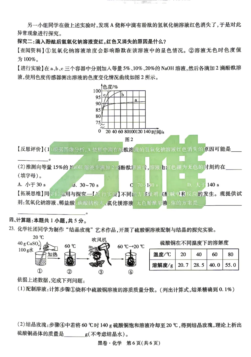 2026《万唯中考&bull;湖南黑白卷》化学黑卷_2026中考押题卷合集_2026《万唯中考黑白卷》地方版(1)_2026《万唯中考&bull;湖南黑白卷》7科_2026《万唯中考&bull;湖南黑白卷》化学