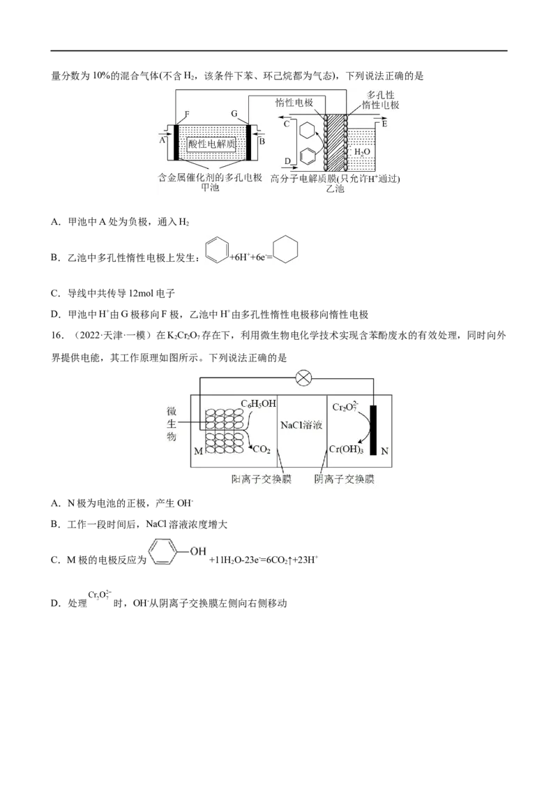 易错类型11化学能与电能（9大易错点）（原卷版）_高中三年全科资料_高中_15高中全科《高考易错题》2025版_高考化学备战2025年高考易错题（新全国通用）