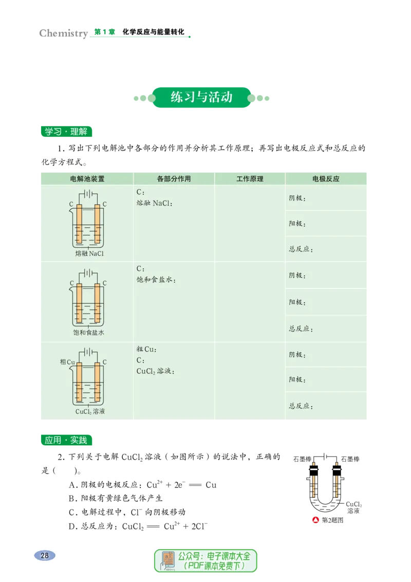 普通高中教科书化学选择性必修1化学反应原理_高中三年全科资料_高中_高中电子教材_高中化学_鲁科版