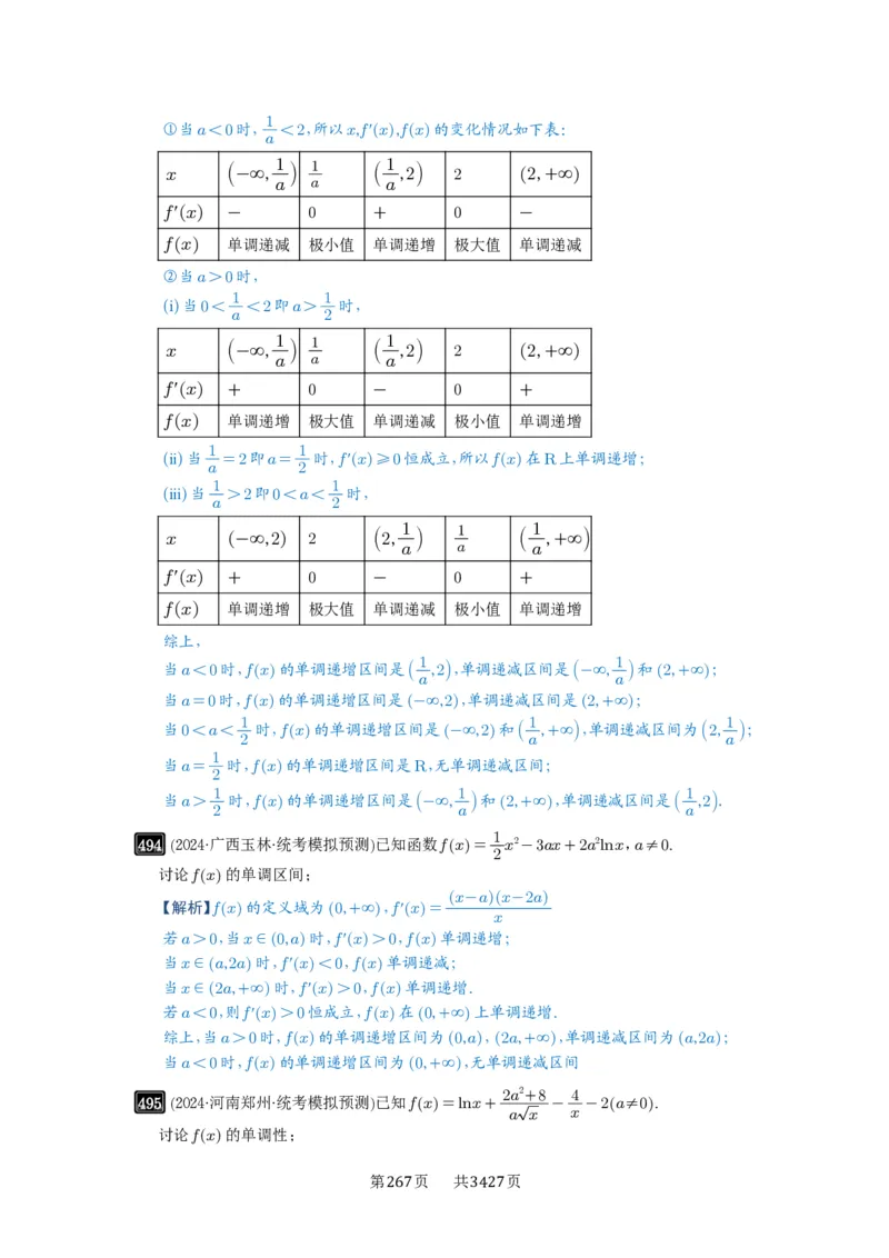 第15讲单调性问题_高中三年全科资料_高考数学《必刷5000题》2025版_2025高考数学必刷5000题（解析版分章节PDF）