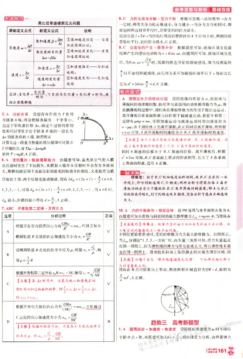 物理_6维解析册_高中三年全科资料_高中_高中1_2026版天星高考《基础双练》九科全套_2026天星高考系列基础双练物理