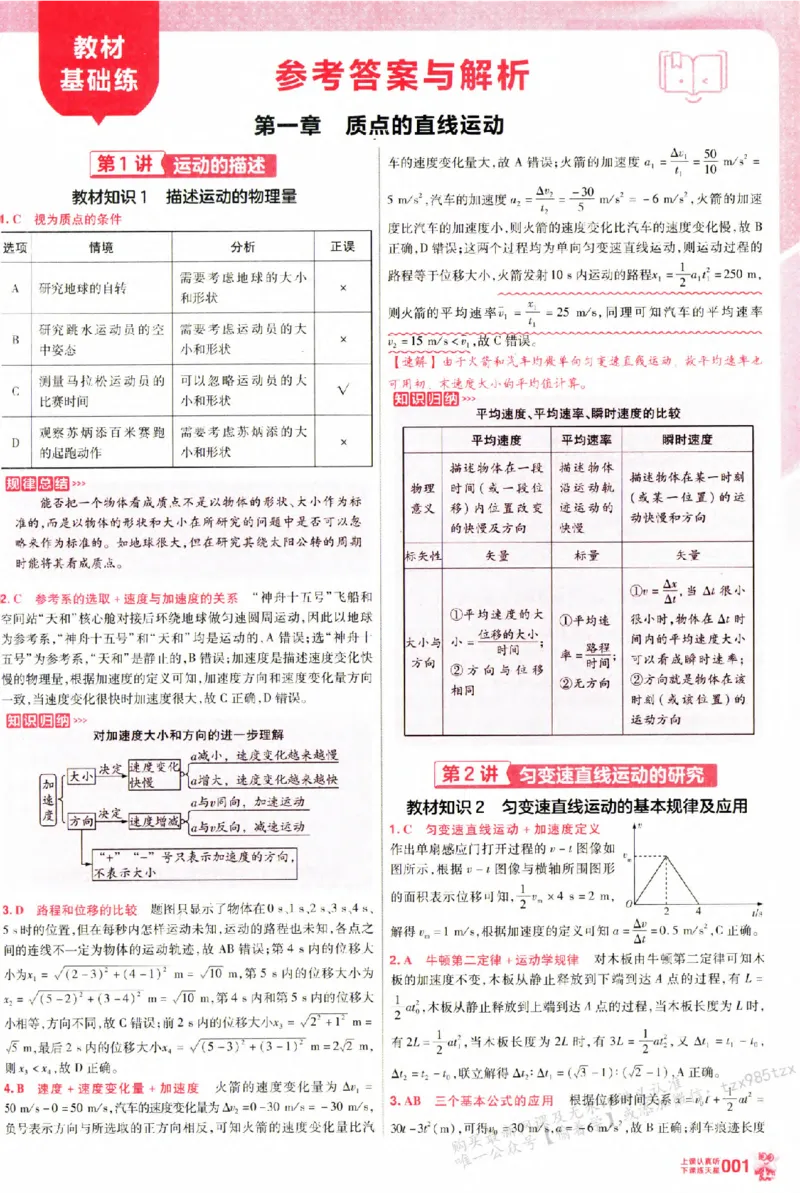 物理_6维解析册_高中三年全科资料_高中_高中1_2026版天星高考《基础双练》九科全套_2026天星高考系列基础双练物理
