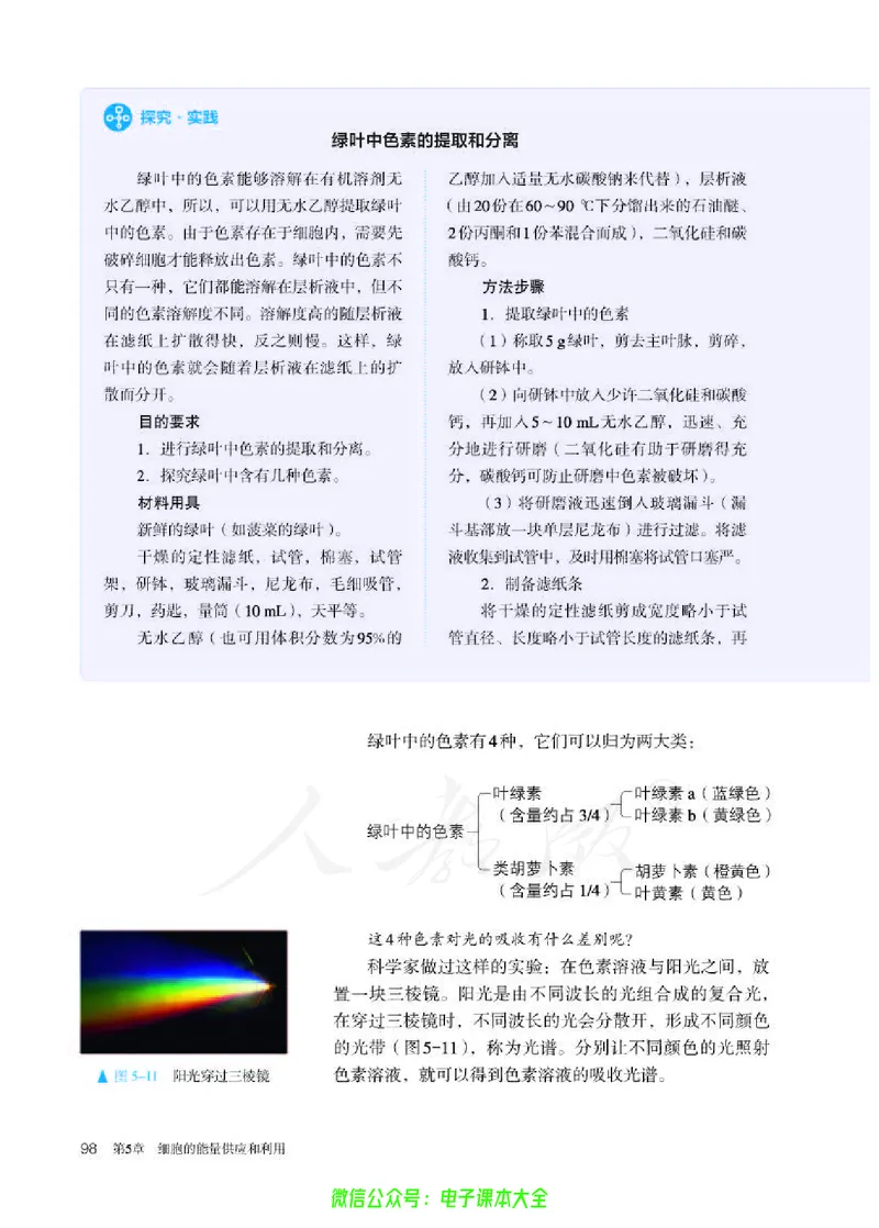 普通高中教科书生物学必修1分子与细胞_高中三年全科资料_高中_高中电子教材_高中生物学_人教版_旧