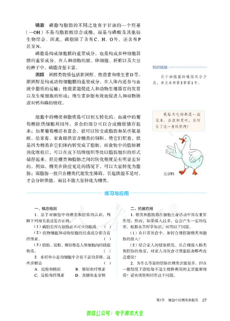 普通高中教科书生物学必修1分子与细胞_高中三年全科资料_高中_高中电子教材_高中生物学_人教版_旧