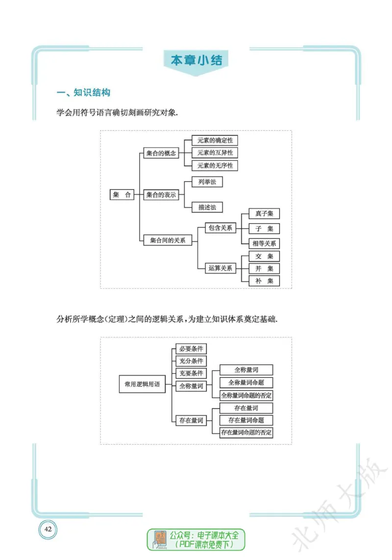 普通高中教科书数学必修第1册_高中三年全科资料_高中_高中电子教材_高中数学_北师大