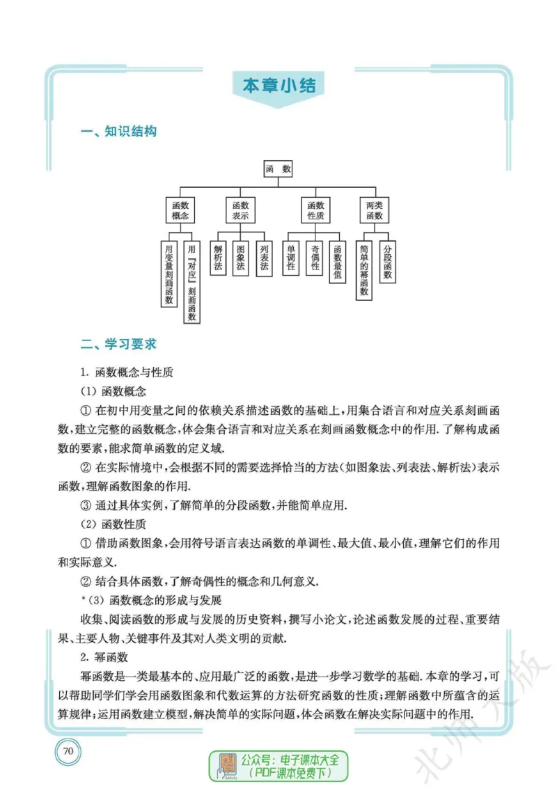 普通高中教科书数学必修第1册_高中三年全科资料_高中_高中电子教材_高中数学_北师大