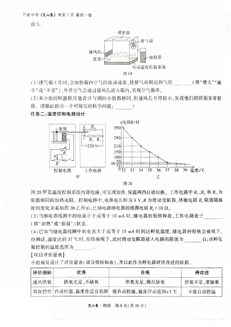2026《万唯中考&bull;福建定心卷》7科_2026中考押题卷合集_2026《万唯中考定心卷》各地方版_2026《万唯中考&bull;福建定心卷》7科
