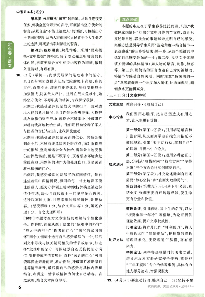 2026《万唯中考&bull;辽宁定心卷》语文答案_2026中考押题卷合集_2026《万唯中考定心卷》各地方版_2026《万唯中考&bull;辽宁定心卷》7科_2026《万唯中考&bull;辽宁定心卷》语文