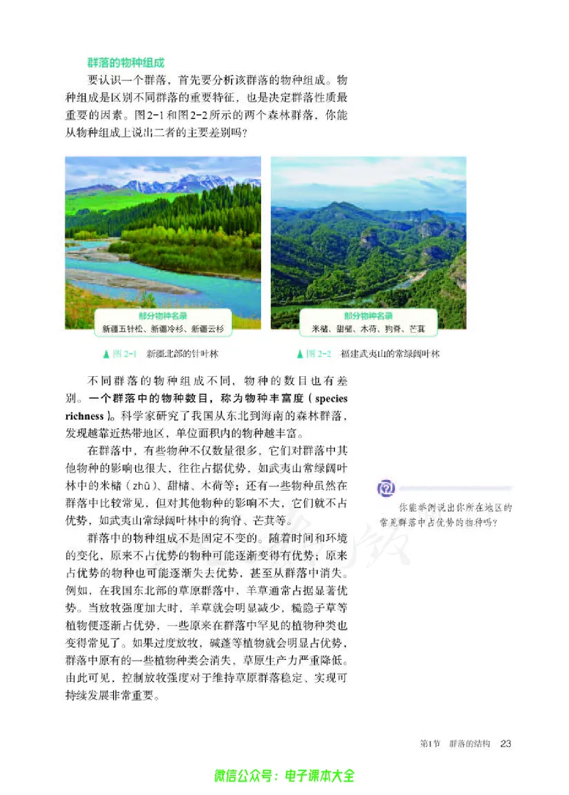 普通高中教科书生物学选择性必修2生物与环境_高中三年全科资料_高中_高中电子教材_高中生物学_人教版_旧