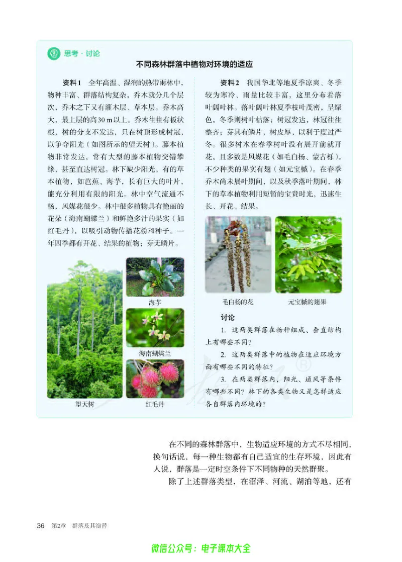 普通高中教科书生物学选择性必修2生物与环境_高中三年全科资料_高中_高中电子教材_高中生物学_人教版_旧