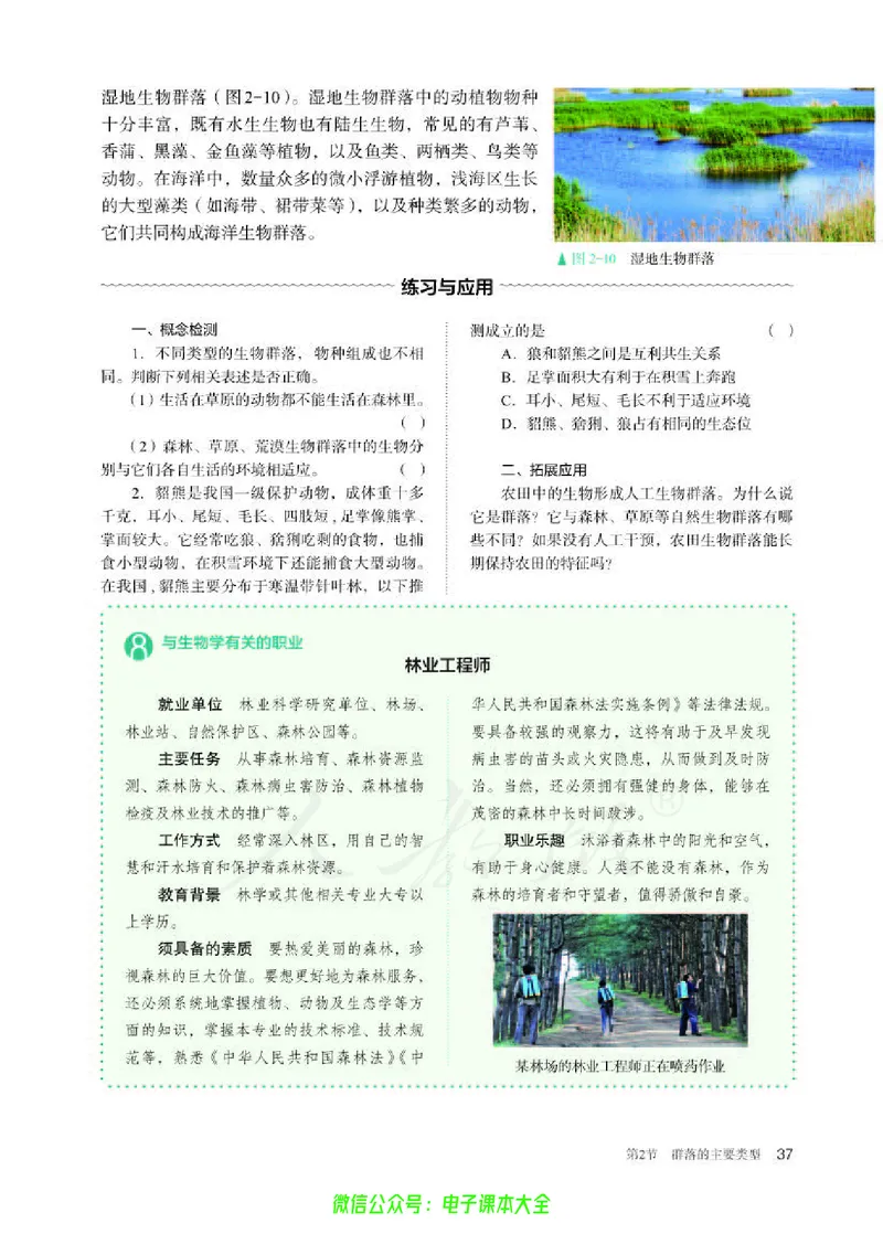 普通高中教科书生物学选择性必修2生物与环境_高中三年全科资料_高中_高中电子教材_高中生物学_人教版_旧