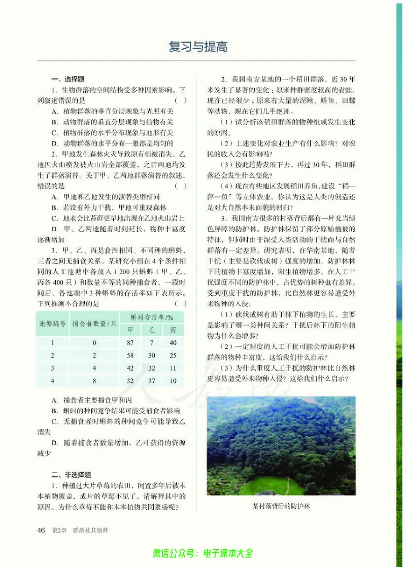 普通高中教科书生物学选择性必修2生物与环境_高中三年全科资料_高中_高中电子教材_高中生物学_人教版_旧