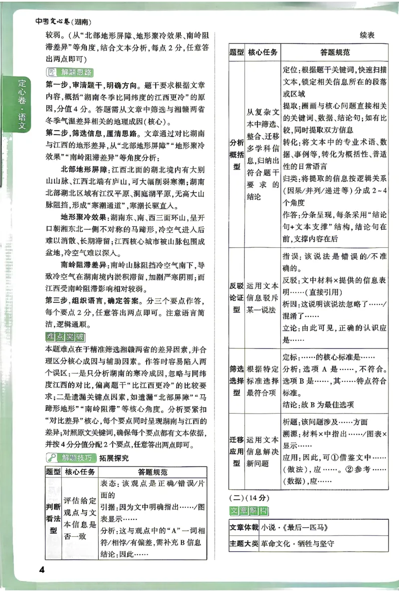 2026《万唯中考&bull;湖南定心卷》语文答案_2026中考押题卷合集_2026《万唯中考定心卷》各地方版_2026《万唯中考&bull;湖南定心卷》7科_2026《万唯中考&bull;湖南定心卷》语文