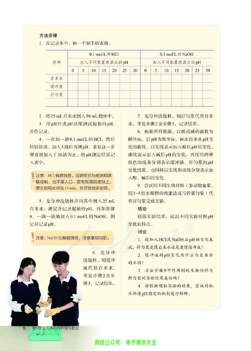 普通高中教科书生物学选择性必修1稳态与调节_高中三年全科资料_高中_高中电子教材_高中生物学_人教版_旧