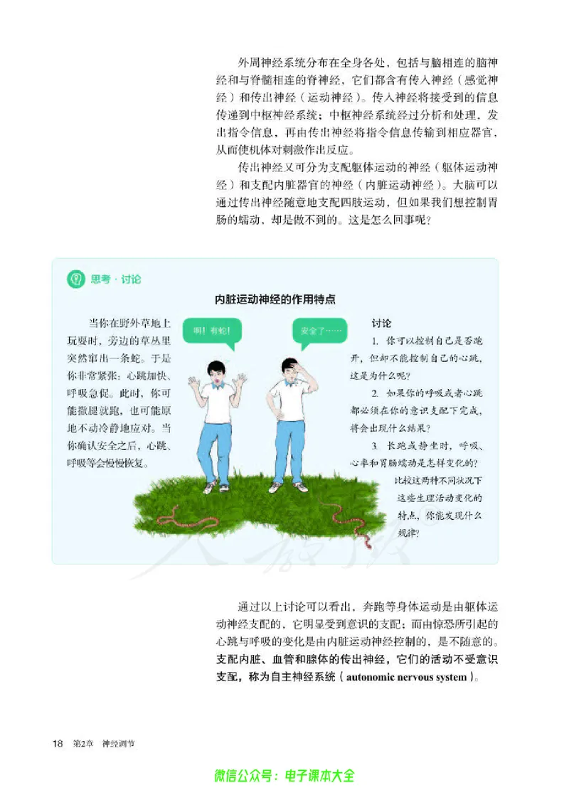 普通高中教科书生物学选择性必修1稳态与调节_高中三年全科资料_高中_高中电子教材_高中生物学_人教版_旧