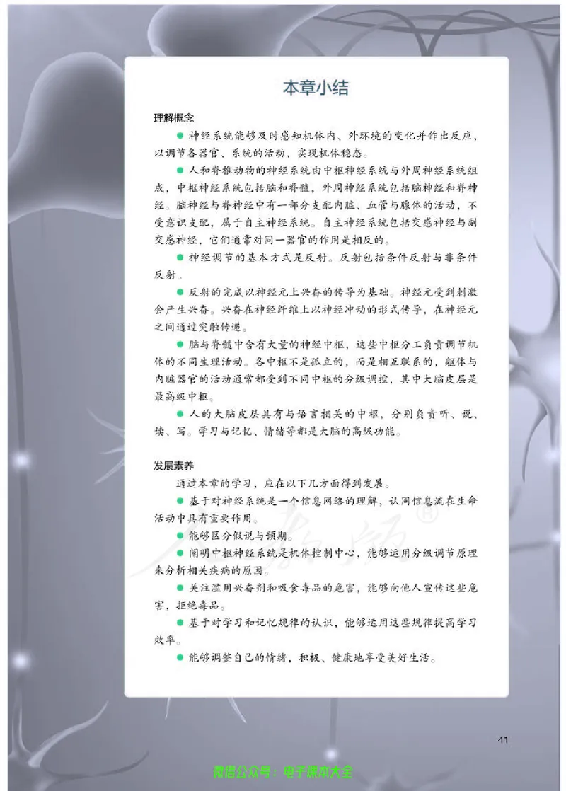 普通高中教科书生物学选择性必修1稳态与调节_高中三年全科资料_高中_高中电子教材_高中生物学_人教版_旧