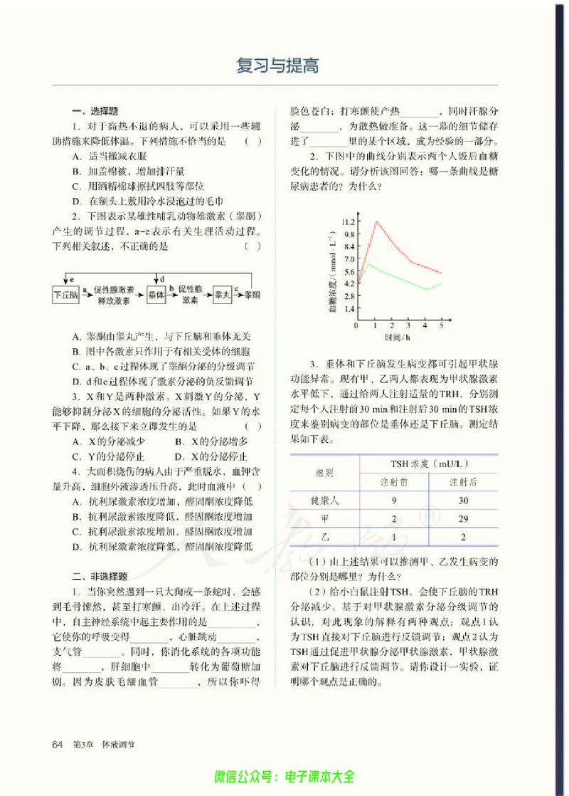 普通高中教科书生物学选择性必修1稳态与调节_高中三年全科资料_高中_高中电子教材_高中生物学_人教版_旧