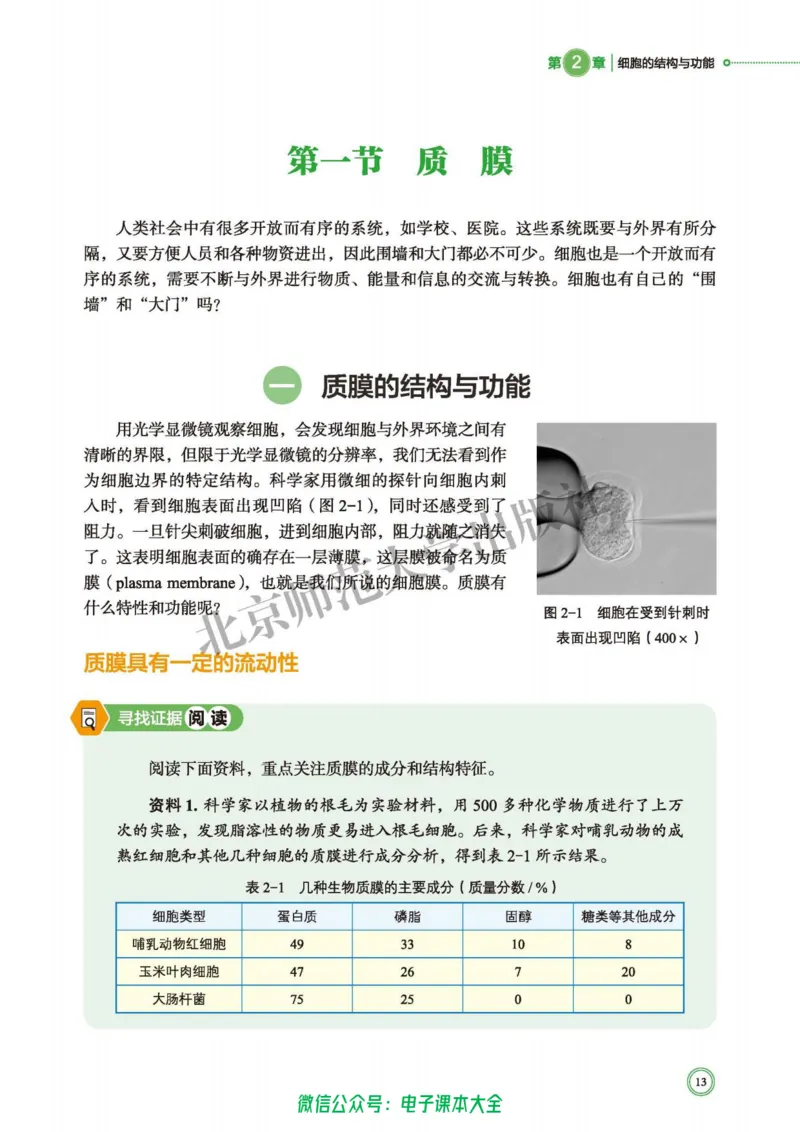 生物学必修1分子与细胞_高中三年全科资料_高中_高中电子教材_高中生物学_北师大