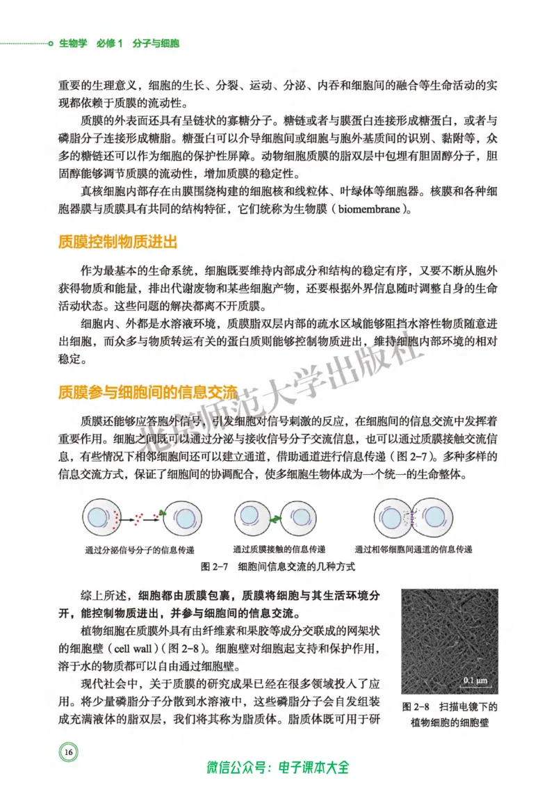生物学必修1分子与细胞_高中三年全科资料_高中_高中电子教材_高中生物学_北师大