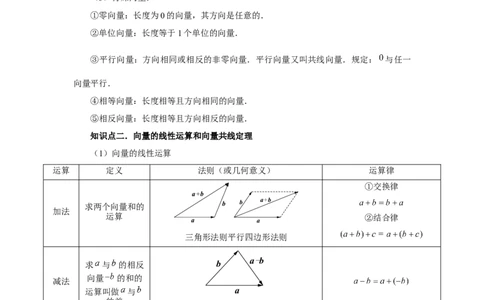 第35讲平面向量的概念与坐标运算（教师版）_高中三年全科资料_高考数学《必刷5000题》2025版_2025高考数学必刷5000题（分章节WORD）