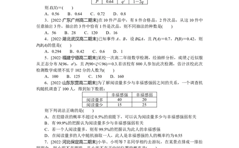 本册过关检测公众号dc008免费分享_高中三年全科资料_高中_高中数学《课时作业》Word版(1)_人教A版_数学&middot;选择性必修&middot;第三册&middot;(RJ－A版)_数学&middot;选择性必修&middot;第三册&middot;(RJ－A版)_课时作业WORD