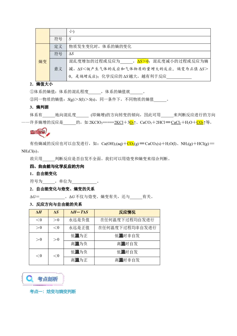 第07讲化学反应的方向-学生版新高二化学暑假衔接（人教版）_高中三年全科资料_高中_高中1_2025秋新高二《暑假衔接讲义》（语数外理化）电子版_暑假衔接第1套新高二化学