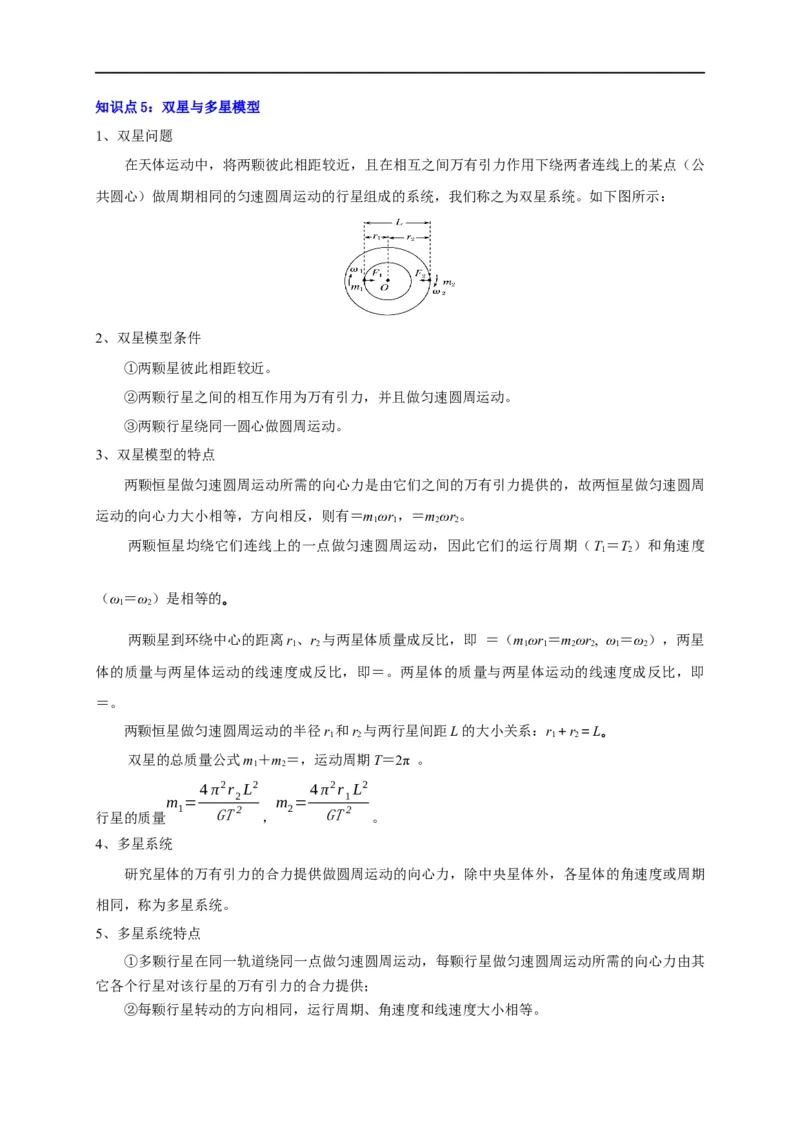 第13讲复习专题十一航天（学生版）-新高二暑假精品课（人教版）_高中三年全科资料_高中_高中1_2025秋新高二《暑假衔接讲义》（语数外理化）电子版_暑假衔接第2套新高二物理
