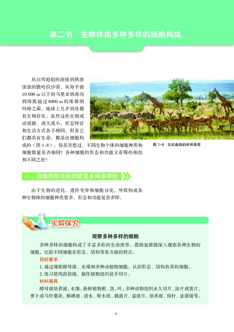 生物学必修1（电子版）_高中三年全科资料_高中_高中电子教材_高中生物学_沪科教版