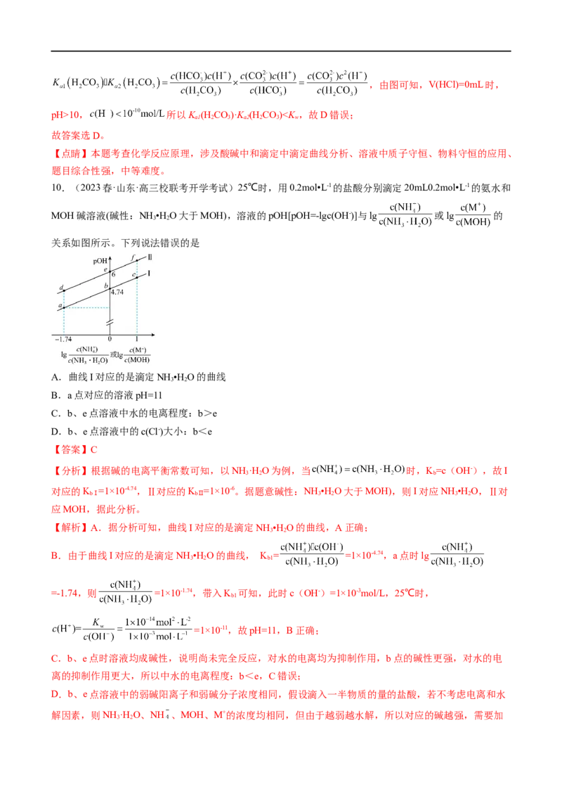 易错类型13水溶液中的离子平衡（9大易错点）（解析版）_高中三年全科资料_高中_15高中全科《高考易错题》2025版_高考化学备战2025年高考易错题（新全国通用）