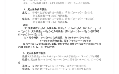 最全最详细抽象函数的对称性奇偶性与周期性常用结论_高中三年全科资料_高中_高中知识点整理_数学