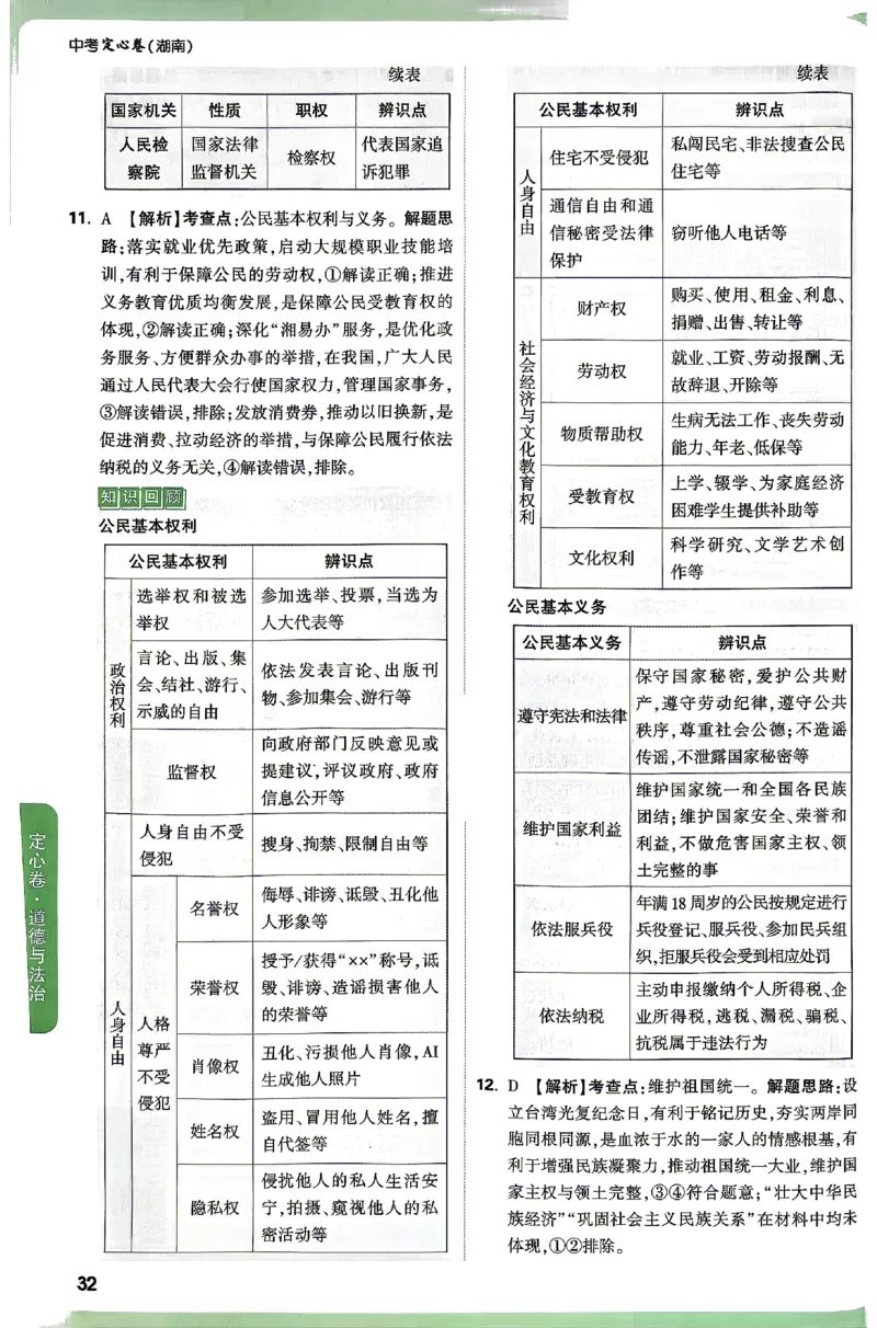 2026《万唯中考&bull;湖南定心卷》道法答案_2026中考押题卷合集_2026《万唯中考定心卷》各地方版_2026《万唯中考&bull;湖南定心卷》7科_2026《万唯中考&bull;湖南定心卷》道法