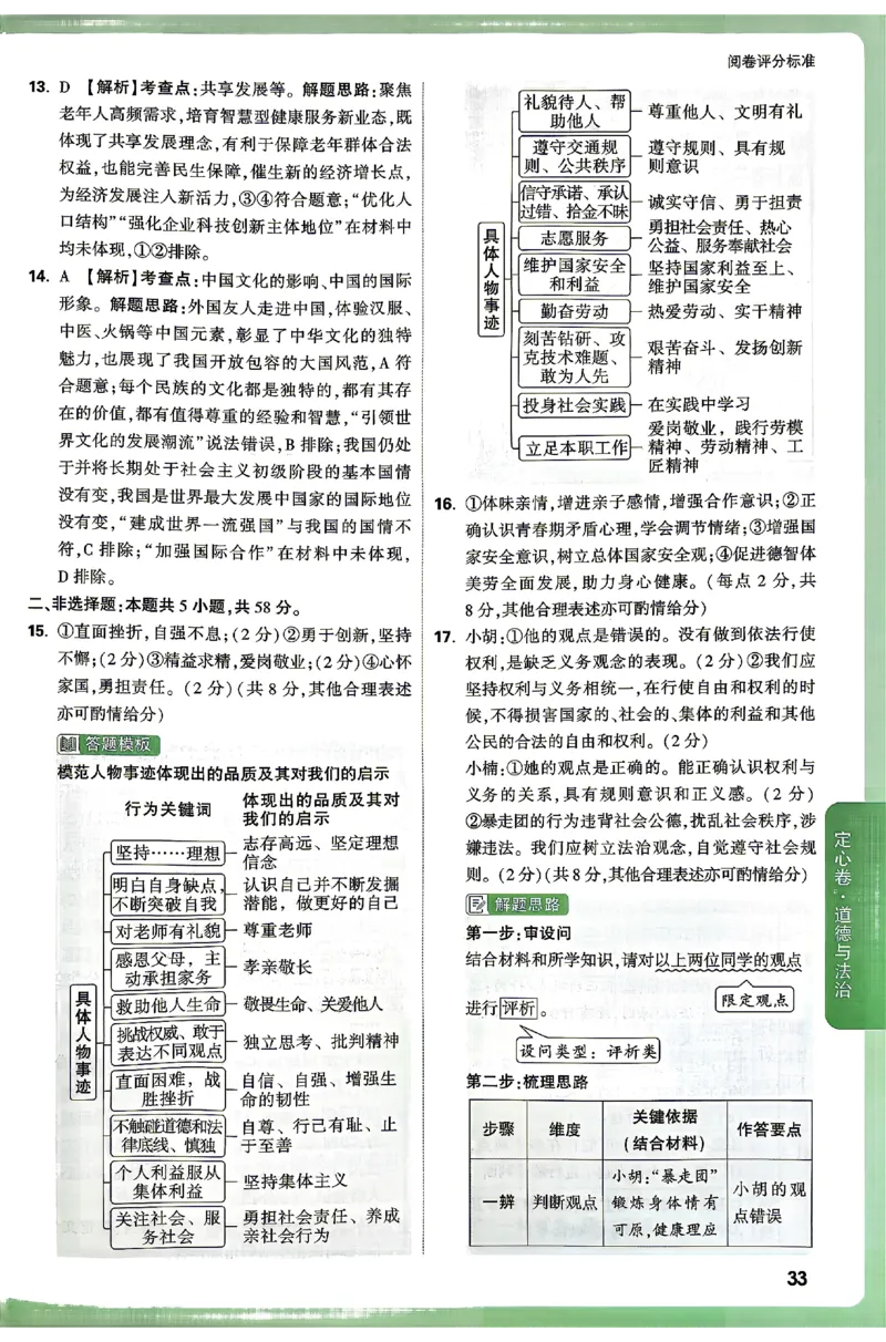 2026《万唯中考&bull;湖南定心卷》道法答案_2026中考押题卷合集_2026《万唯中考定心卷》各地方版_2026《万唯中考&bull;湖南定心卷》7科_2026《万唯中考&bull;湖南定心卷》道法